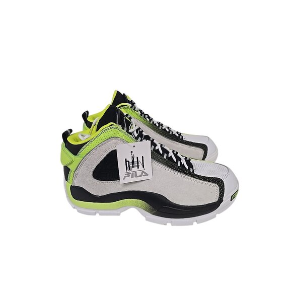 Fila Men's Grant Hill 2 1BM0887-116 Basketball Shoe White Black Lime Size 12M - Picture 2 of 7